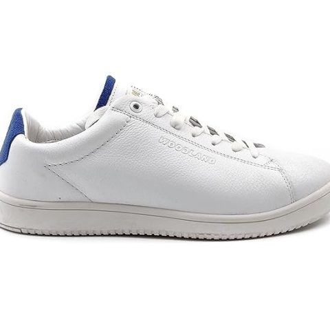 Woodland Men White Leather Sneakers